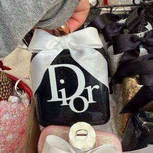 Fashion Black and White Holiday Shatter proof Ornament